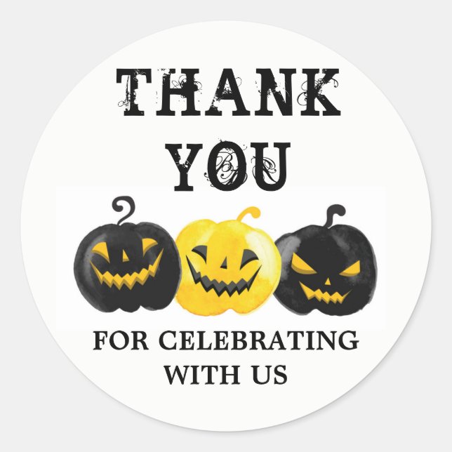 Happy Halloween Thank you favour tag (Front)