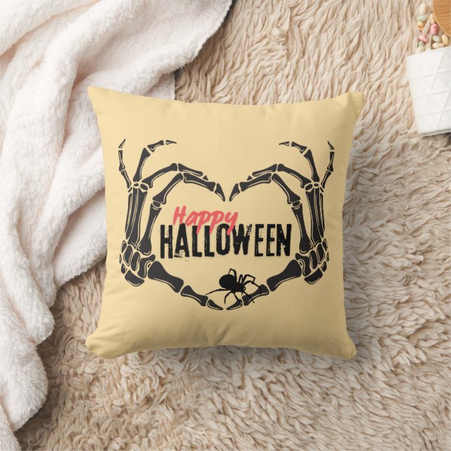 Happy Halloween Throw Pillow (Blanket)