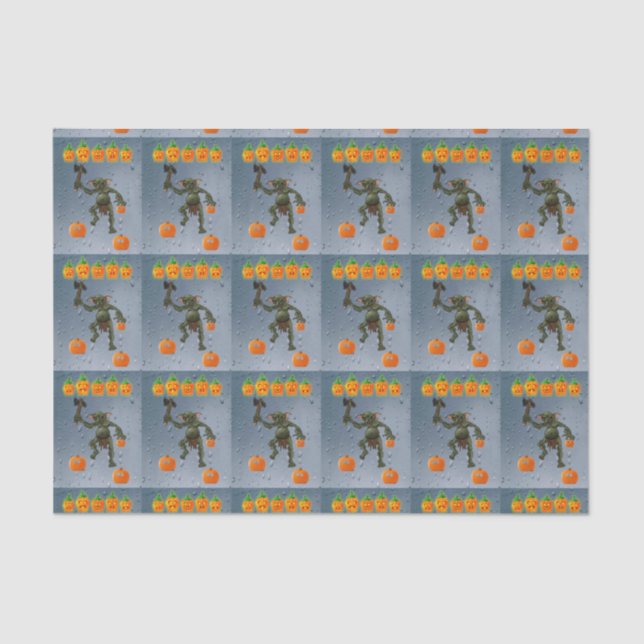 Happy Halloween Tissue Paper, Goblin Paper (Front)