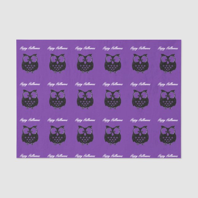 Happy Halloween Tissue Paper, Owl Paper (Front)