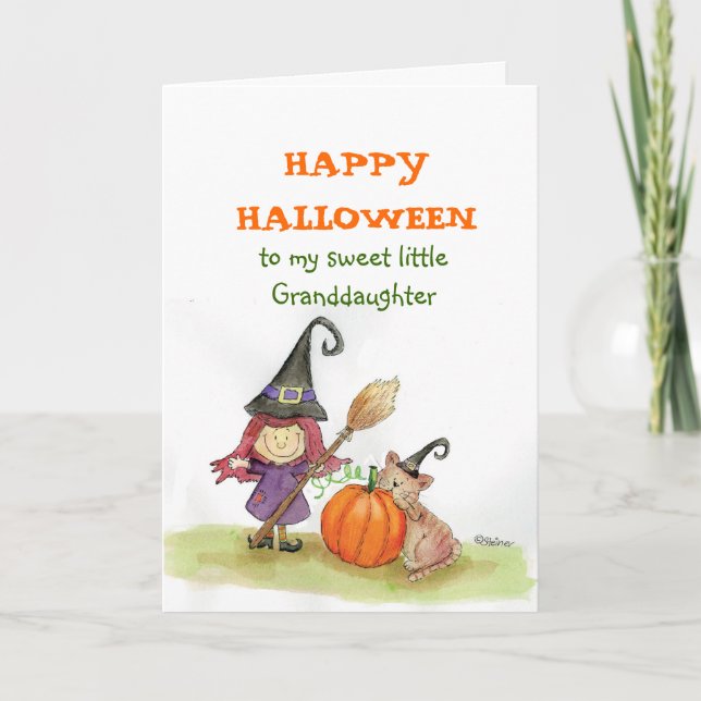 Happy Halloween to my Granddaughter Card (Front)