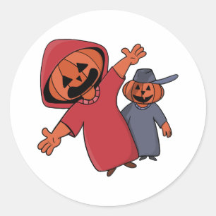 Happy Halloween to your friends Classic Round Sticker