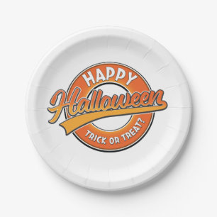 Happy Halloween Tock or Treat? Paper Plate