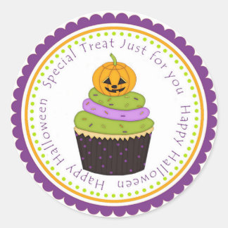 Happy Halloween Treat Gift Tag Label Sticker