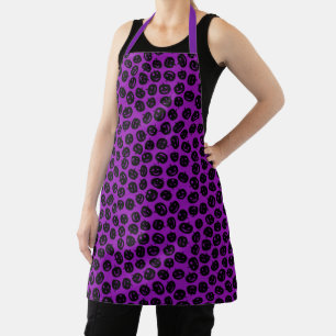 Happy Halloween Trendy Purple Pumpkin Apron