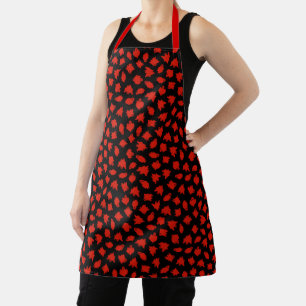 Happy Halloween Trendy Red Ghost Apron