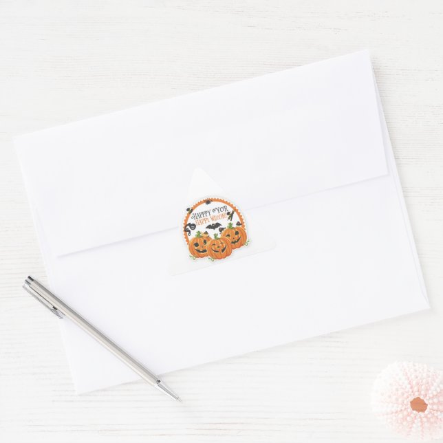 Happy Halloween Triangle Sticker (Envelope)