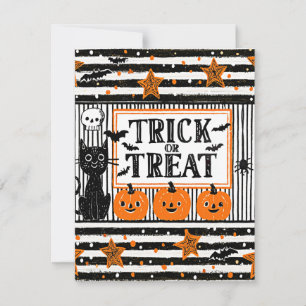 Happy Halloween, Trick or Treat, Card