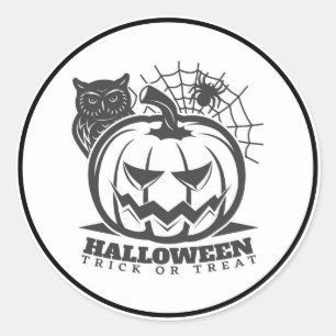 Happy Halloween Trick or Treat Classic Round Sticker