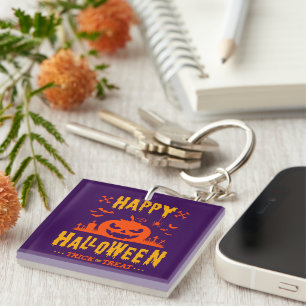 Happy Halloween, Trick or Treat Key Ring