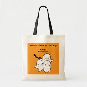 Happy Halloween TRICK or TREAT Personalize  Tote Bag