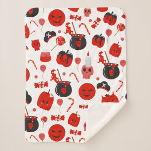 Happy Halloween Trick Or Treat  Sherpa Blanket