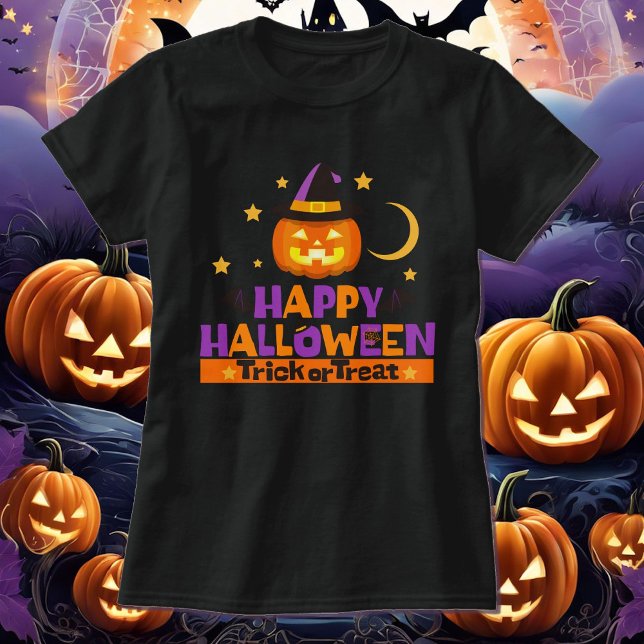 Happy Halloween Trick or Treat Smiling Pumpkin T-S T-Shirt (Creator Uploaded)