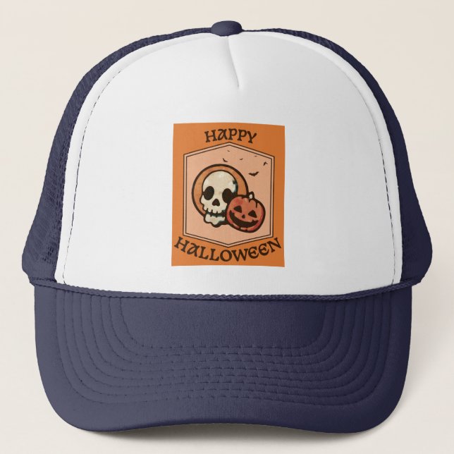 Happy Halloween Trucker Hat (Front)