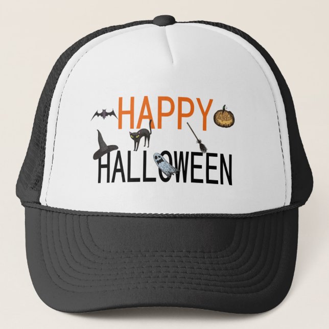 Happy Halloween Trucker Hat (Front)