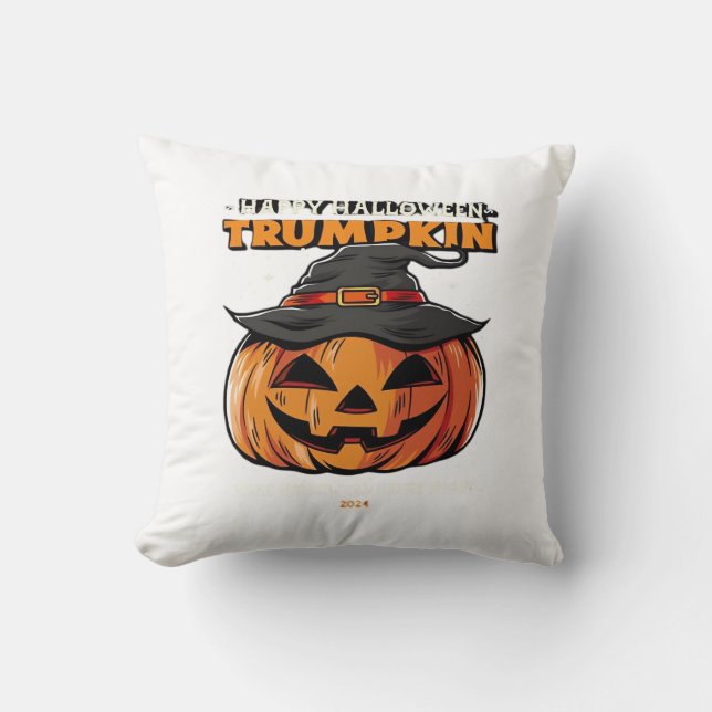 Happy Halloween Trumpkin Classic Cushion (Front)