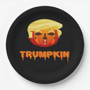 Happy Halloween - Trumpkin Classic Paper Plate