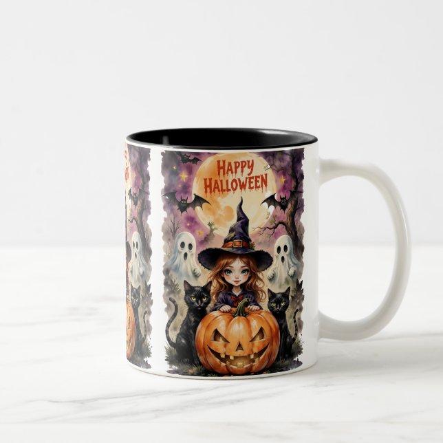 Happy Halloween Two-Tone Coffee Mug (Right)