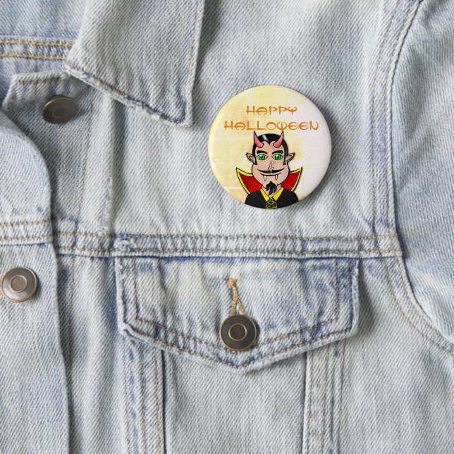 Happy Halloween / Vampire 6 Cm Round Badge (In Situ)