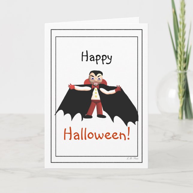 Happy Halloween Vampire Card (Front)