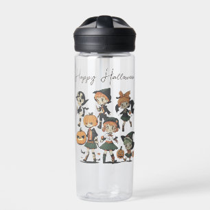 Happy Halloween Vintage Children Illustration Water Bottle