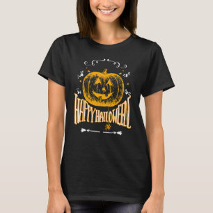 Happy Halloween Vintage Pumpkin Face Jack O Lanter T-Shirt