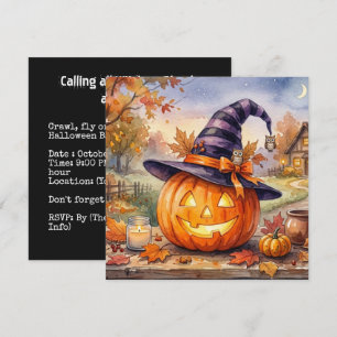 Happy Halloween - Vintage Pumpkin Invitation