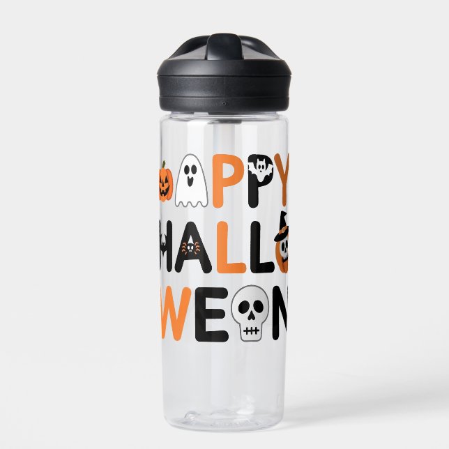 Happy halloween  water bottle (Front)