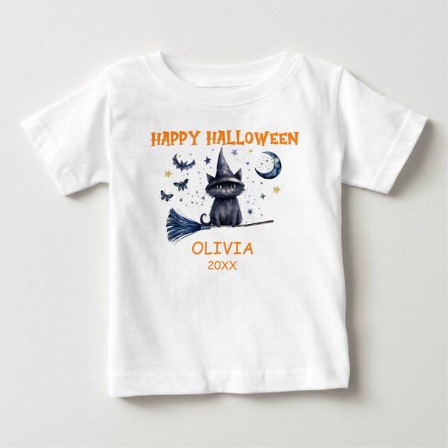 Happy Halloween Watercolor  Baby T-Shirt (Front)