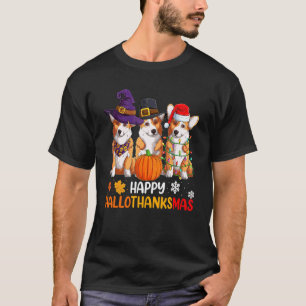 Happy Halloween  Welsh Corgi Dog Happy Hallothanks T-Shirt