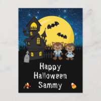 Happy Halloween Werewolf Blue