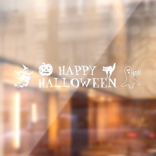 Happy Halloween white spooky decor
