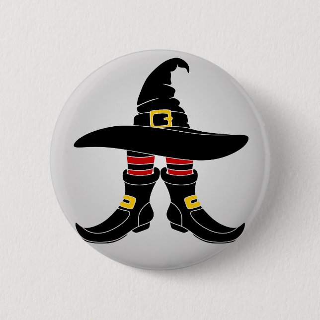 Happy Halloween Witch 6 Cm Round Badge (Front)