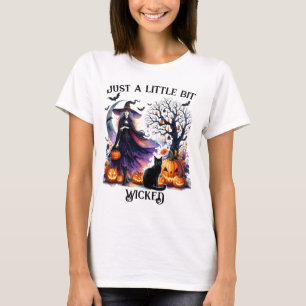 Happy Halloween Witch Bats "Black Cat" pumpkins T-Shirt