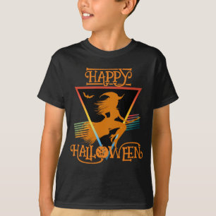 Happy Halloween Witch Black Oranges T-Shirt