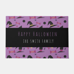 Happy Halloween Witch Candy Pattern Name  Doormat