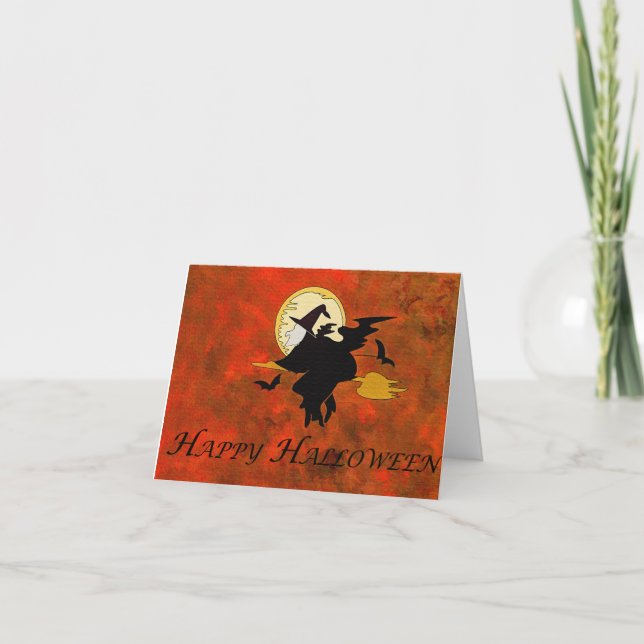 Happy Halloween Witch Card (Front)
