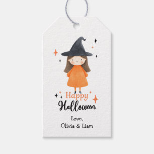 Happy Halloween Witch Custom Gift Tags