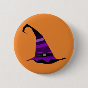 Happy Halloween Witch Hat 6 Cm Round Badge