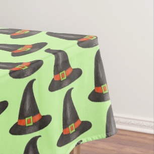 Happy Halloween Witch Hat Trick or Treat Party Tablecloth
