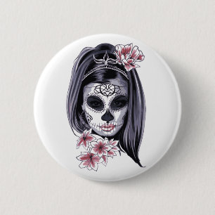 Happy Halloween Witch Mask Carnival 6 Cm Round Badge