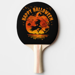HAPPY HALLOWEEN WITCH MEN WOMEN KIDS COSTUME PING PONG PADDLE