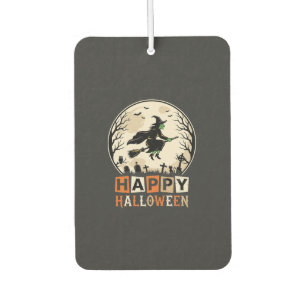 Happy Halloween Witch Moon Cemetery Design_1 Car Air Freshener