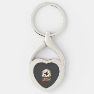 Happy Halloween Witch Moon Cemetery Design_1 Key Ring