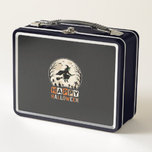 Happy Halloween Witch Moon Cemetery Design_1 Metal Lunch Box
