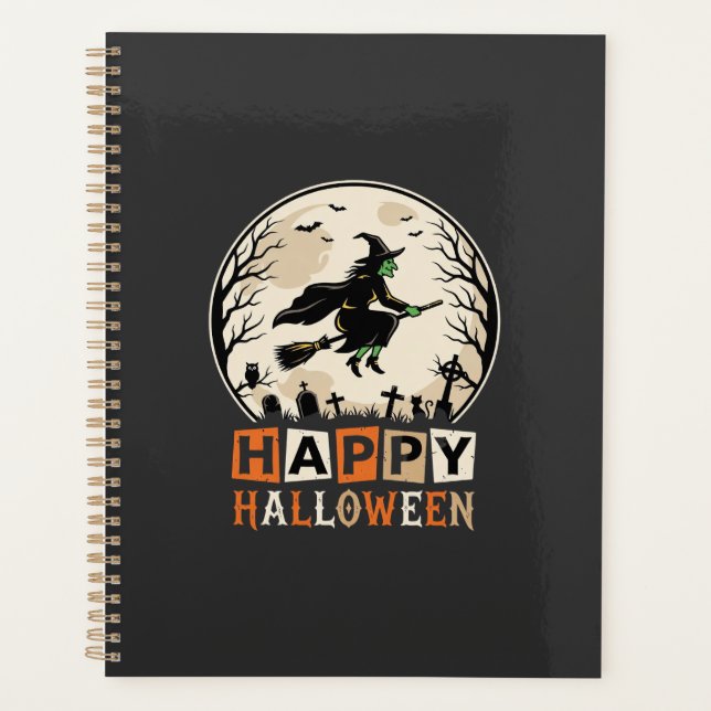 Happy Halloween Witch Moon Cemetery Design_1 Planner (Front)