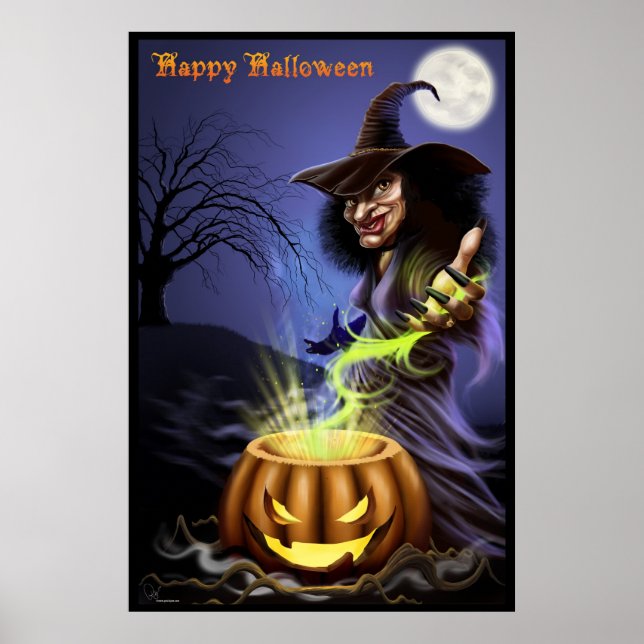 Happy Halloween Witch poster (Front)