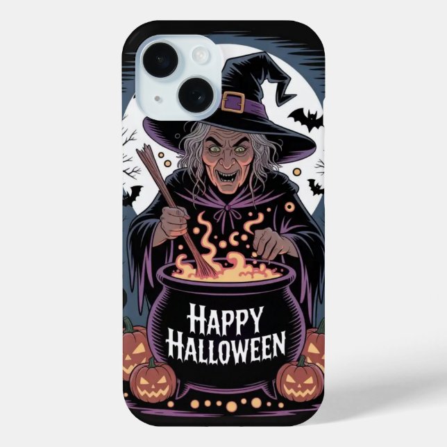 Happy Halloween Witch Pumpkin iPhone / iPad case (Back)