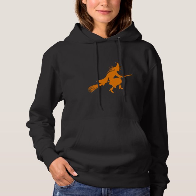Happy Halloween witch silhouette gift Hoodie (Front)
