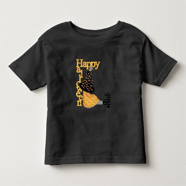 Happy Halloween Witch Toddler T-Shirt (Front)